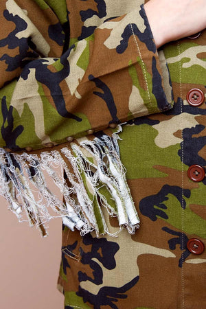 Camouflage Fringe Jacket