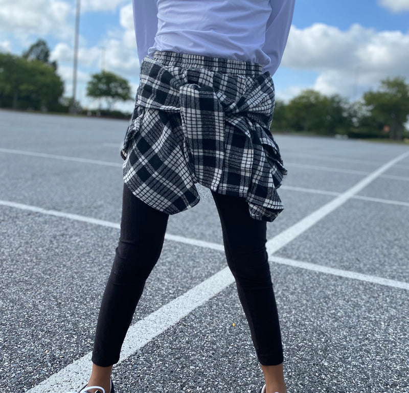 Plaid Skirt Leggings