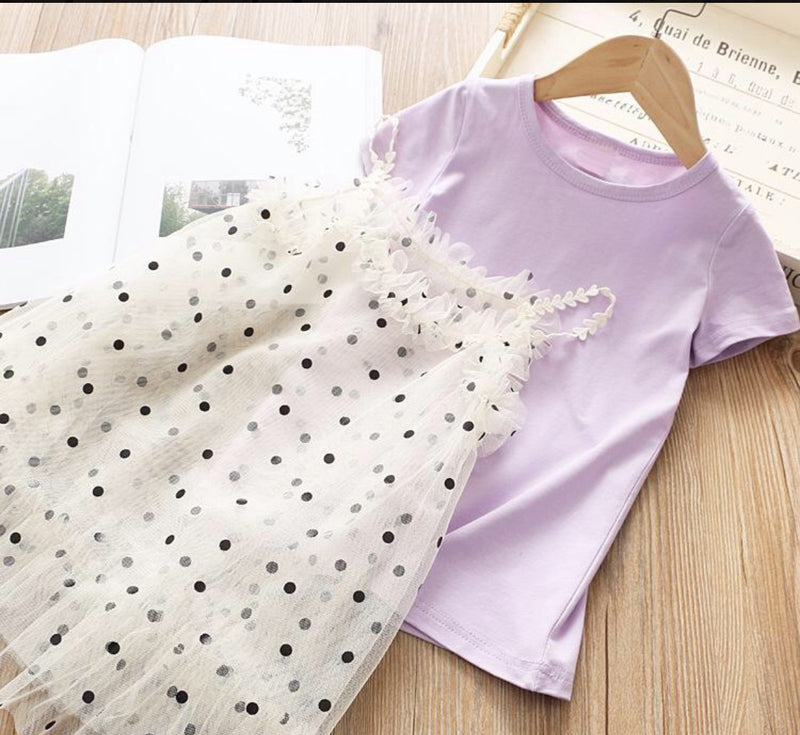 Lace polka dot Top