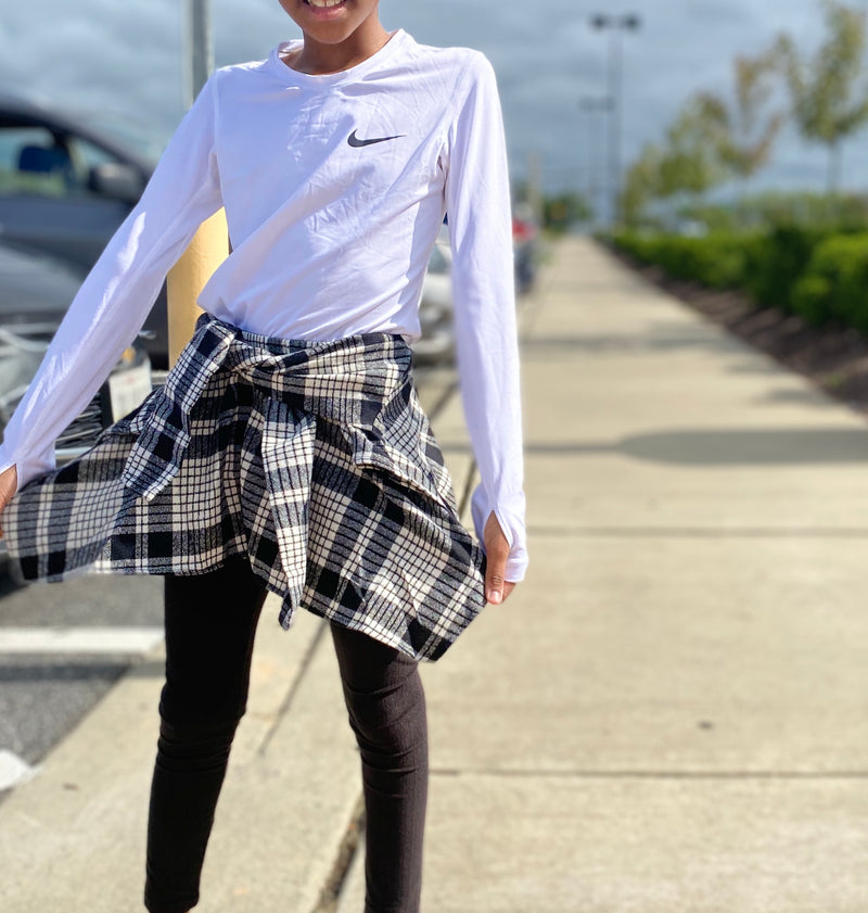 Plaid Skirt Leggings