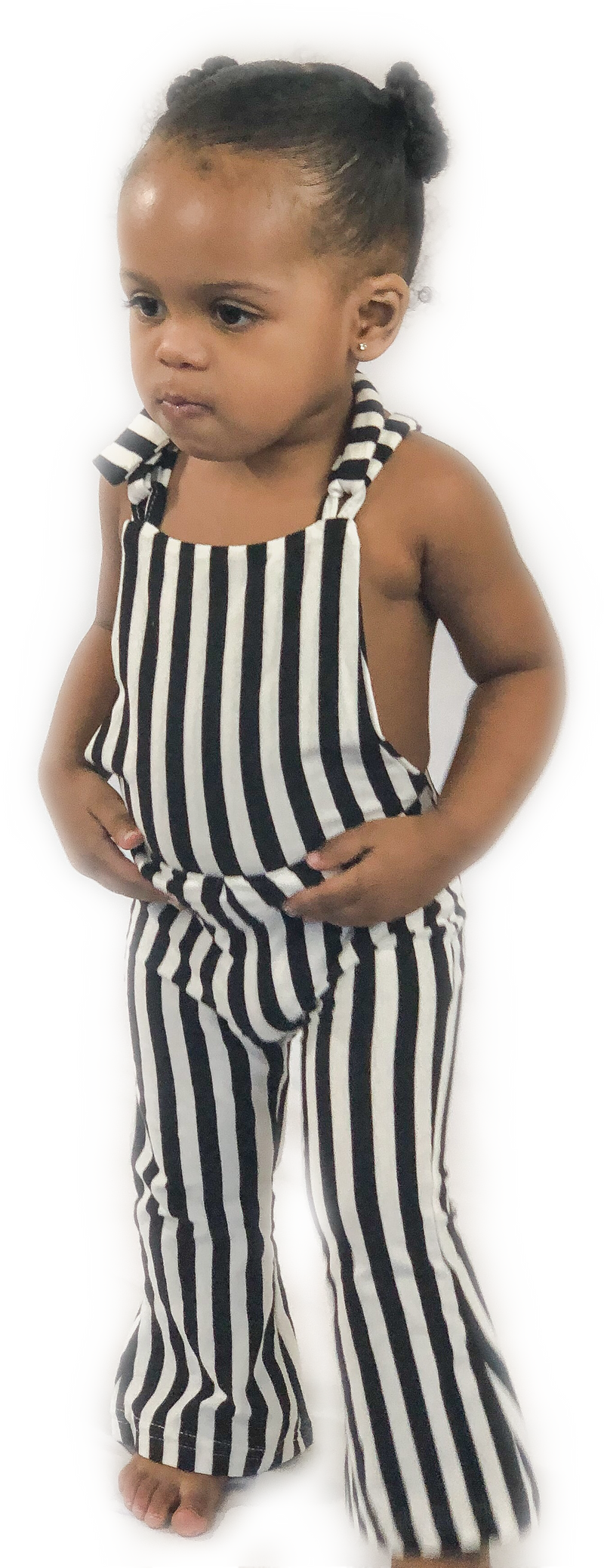 Stripe Flare Overalls