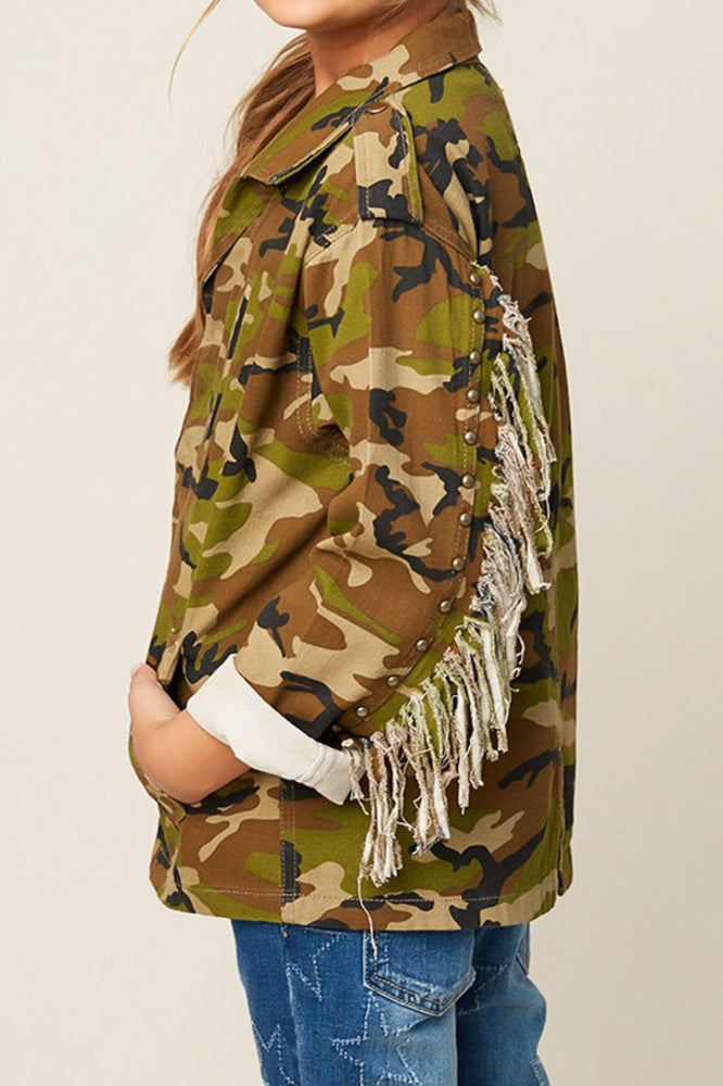 Camouflage Fringe Jacket