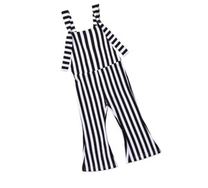 Stripe Flare Overalls