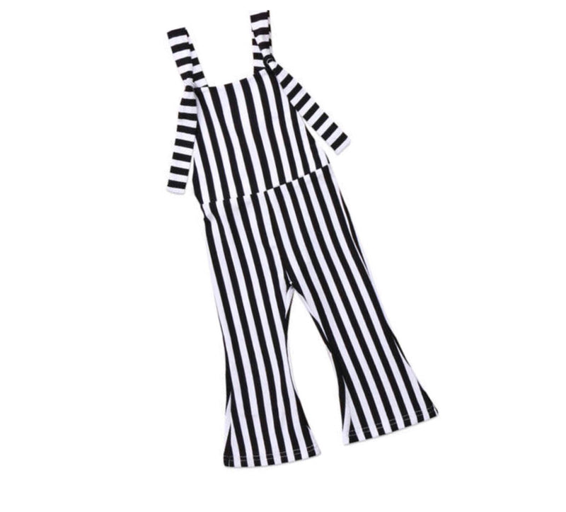 Stripe Flare Overalls
